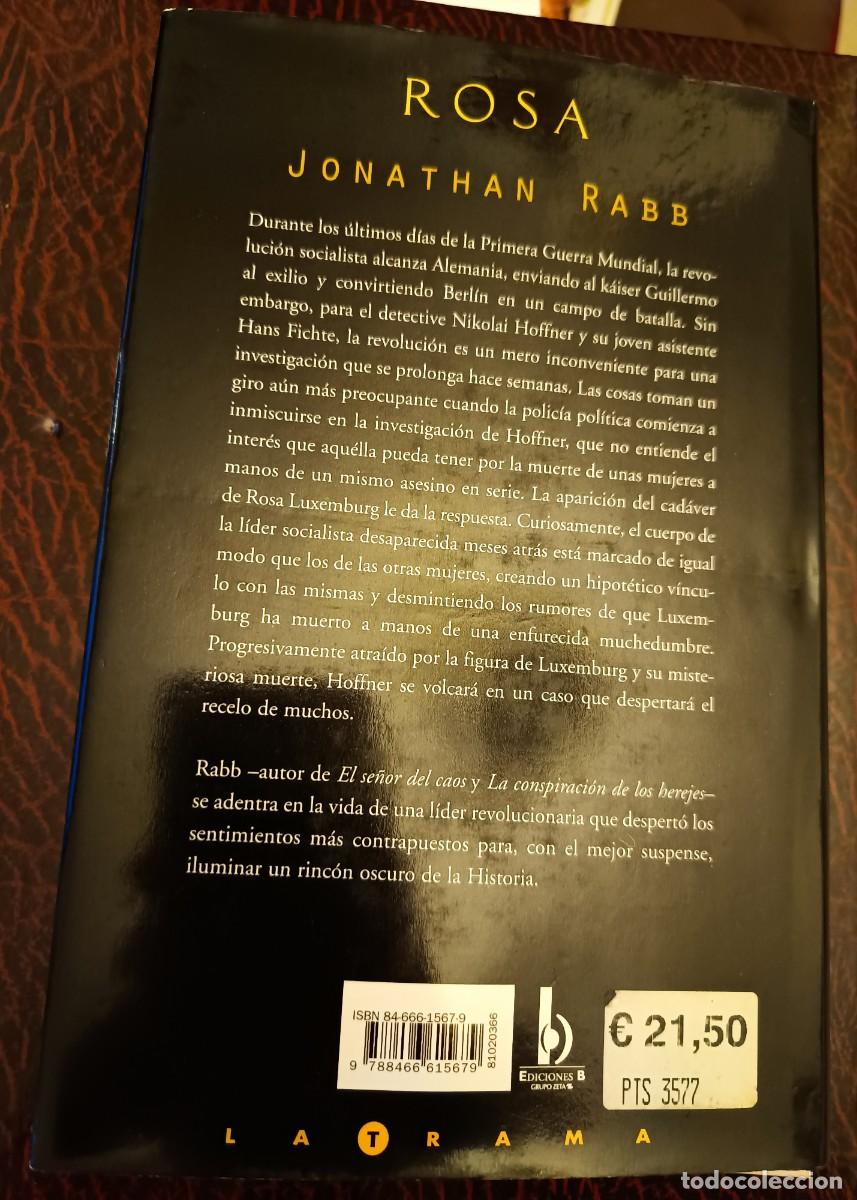 Libros de segunda mano: LIBRO. ROSA. Jonathan Rabb. Ediciones B. - Foto 2