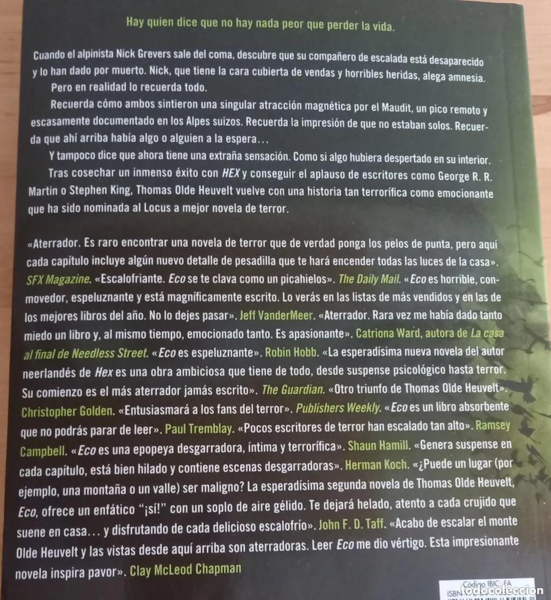 Libros de segunda mano: THOMAS OLDE HEUVELT: ECO - Foto 2