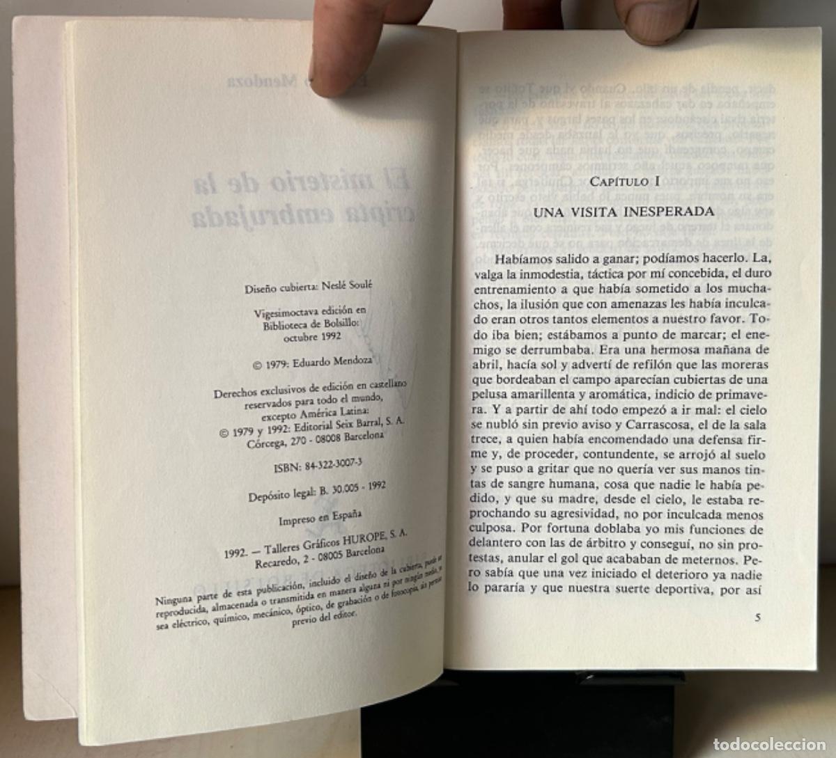 Libros de segunda mano: EL MISTERIO DE LA CRIPTA EMBRUJADA. Eduardo Mendoza - Foto 4