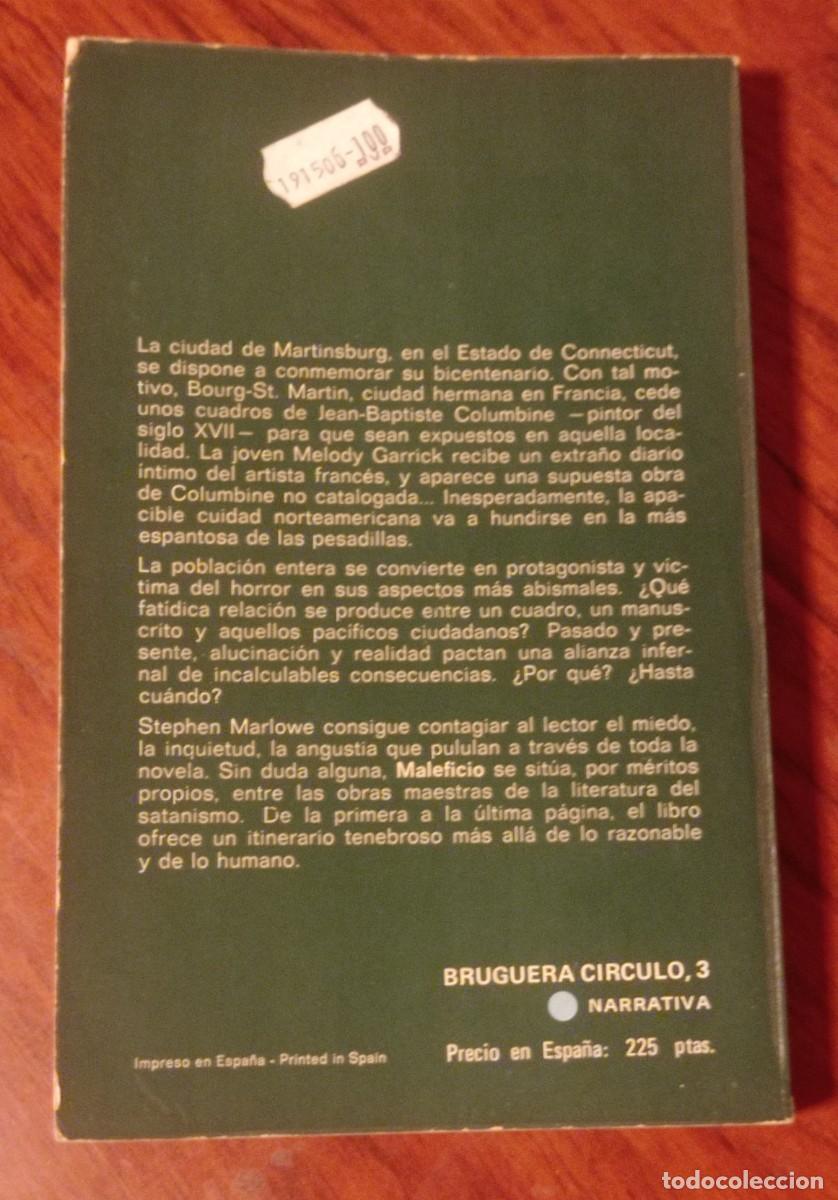 Libros de segunda mano: MALEFICIO. STEPHEN MARLOWE - Foto 2