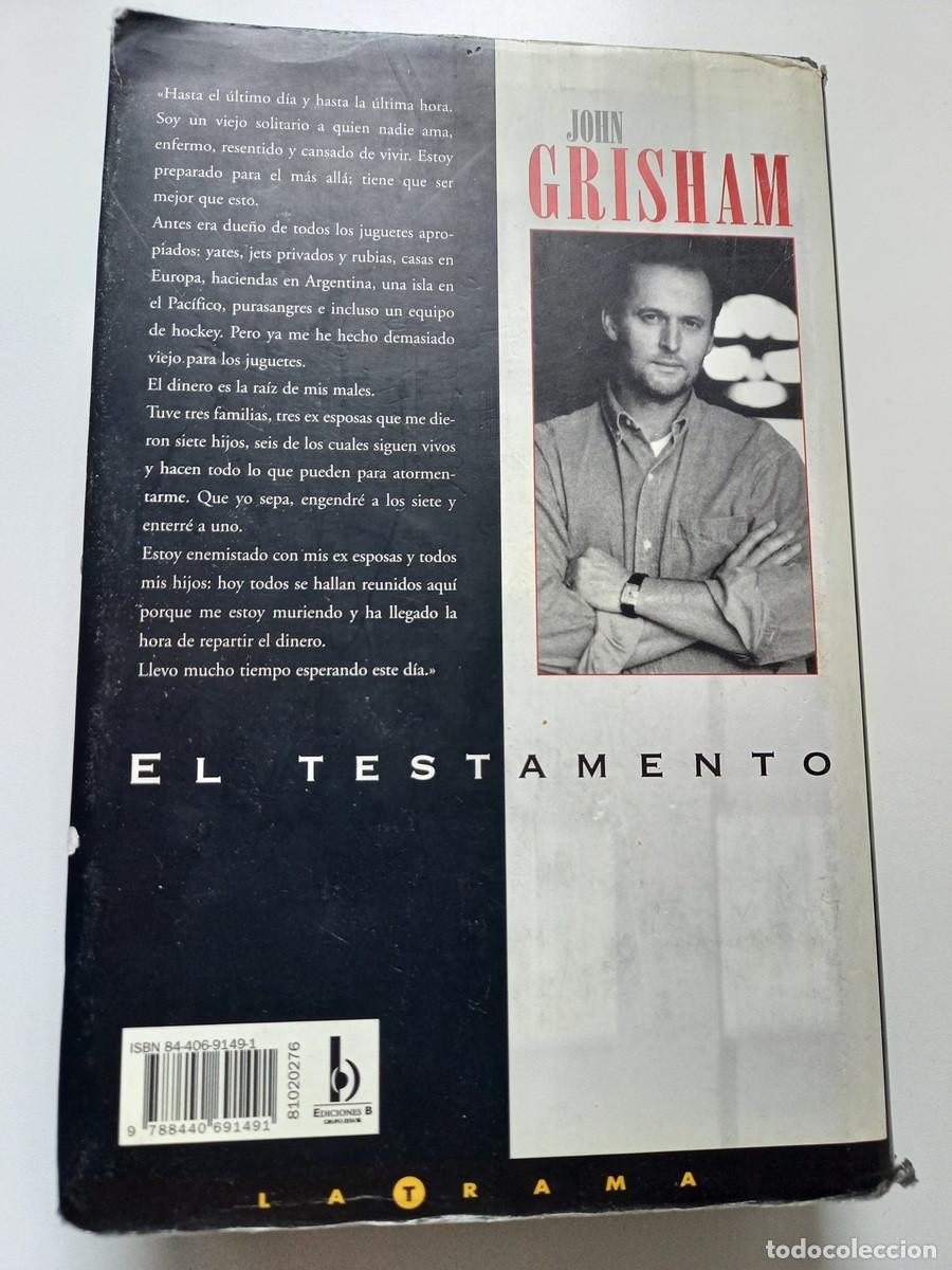 Libros de segunda mano: EL TESTAMENTO. JOHN GRISHAM. - Foto 4