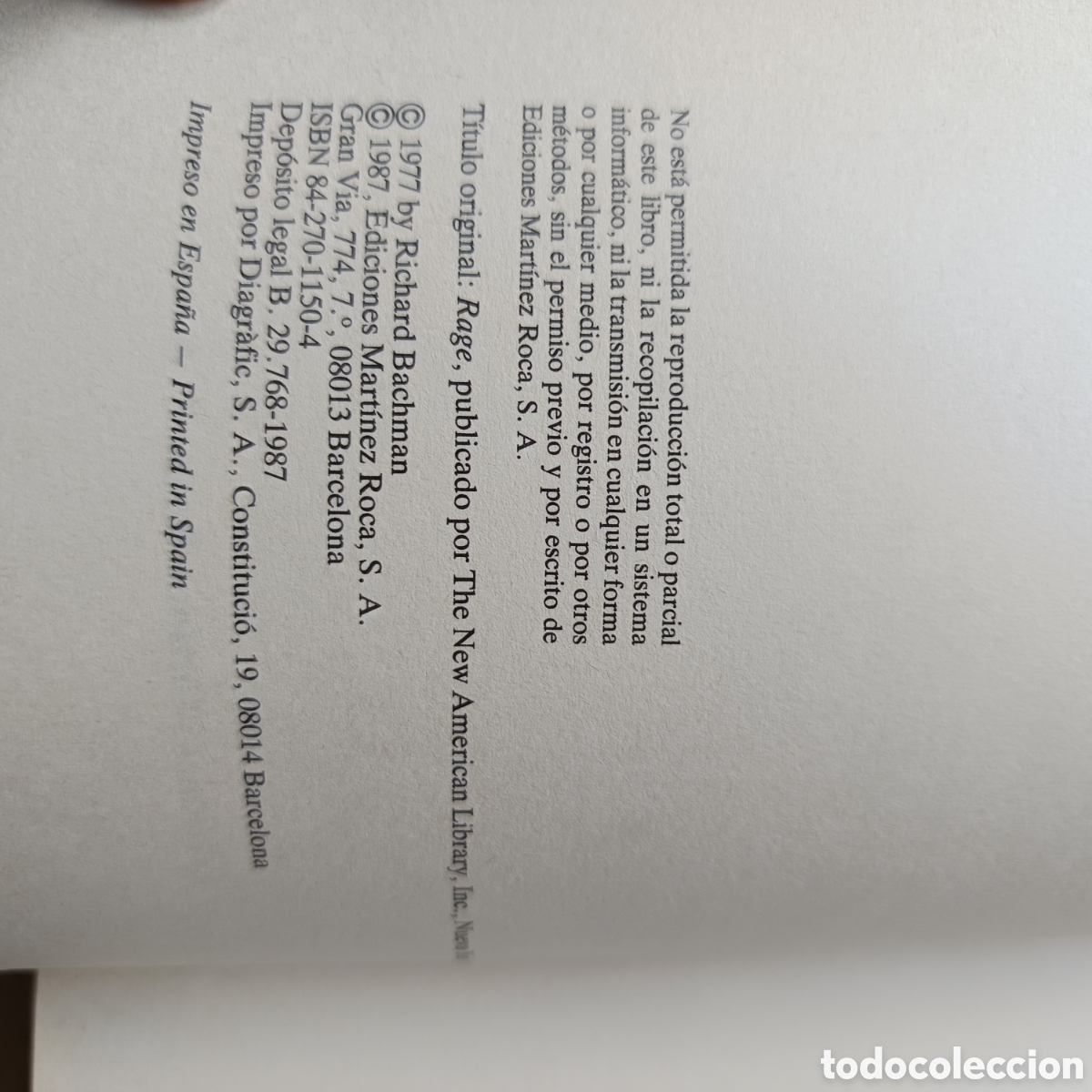 Libros de segunda mano: Rabia. Stephen King. Gran Super Terror. - Foto 8