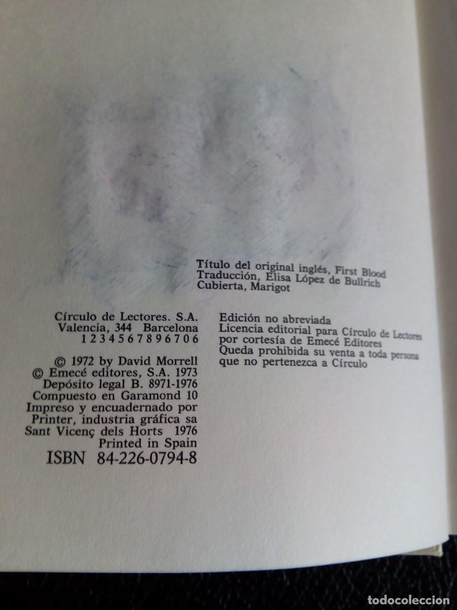 Libros de segunda mano: PRIMERA SANGRE / DAVID MORRELL - Foto 6