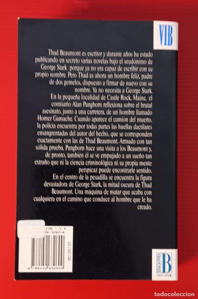 Libros de segunda mano: libro LA MITAD OSCURA STEPHEN KING EDICIONES B - Foto 5