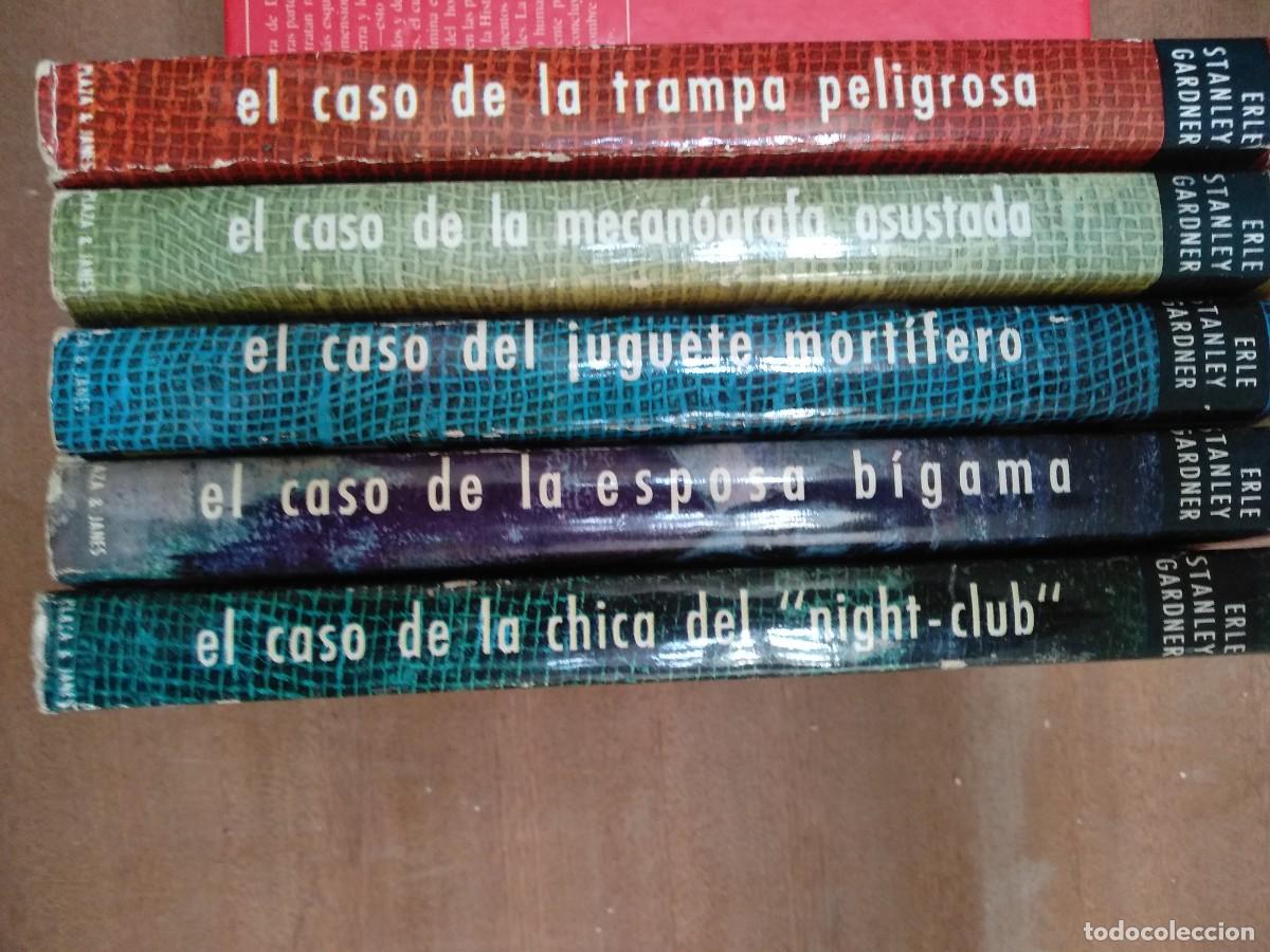 Libros de segunda mano: lote 5 novelas PERRY MASON DE STANDLEY GARDNER edici&oacute;n Plaza& Janes a&ntilde;os 60 tapa dura buen estado
