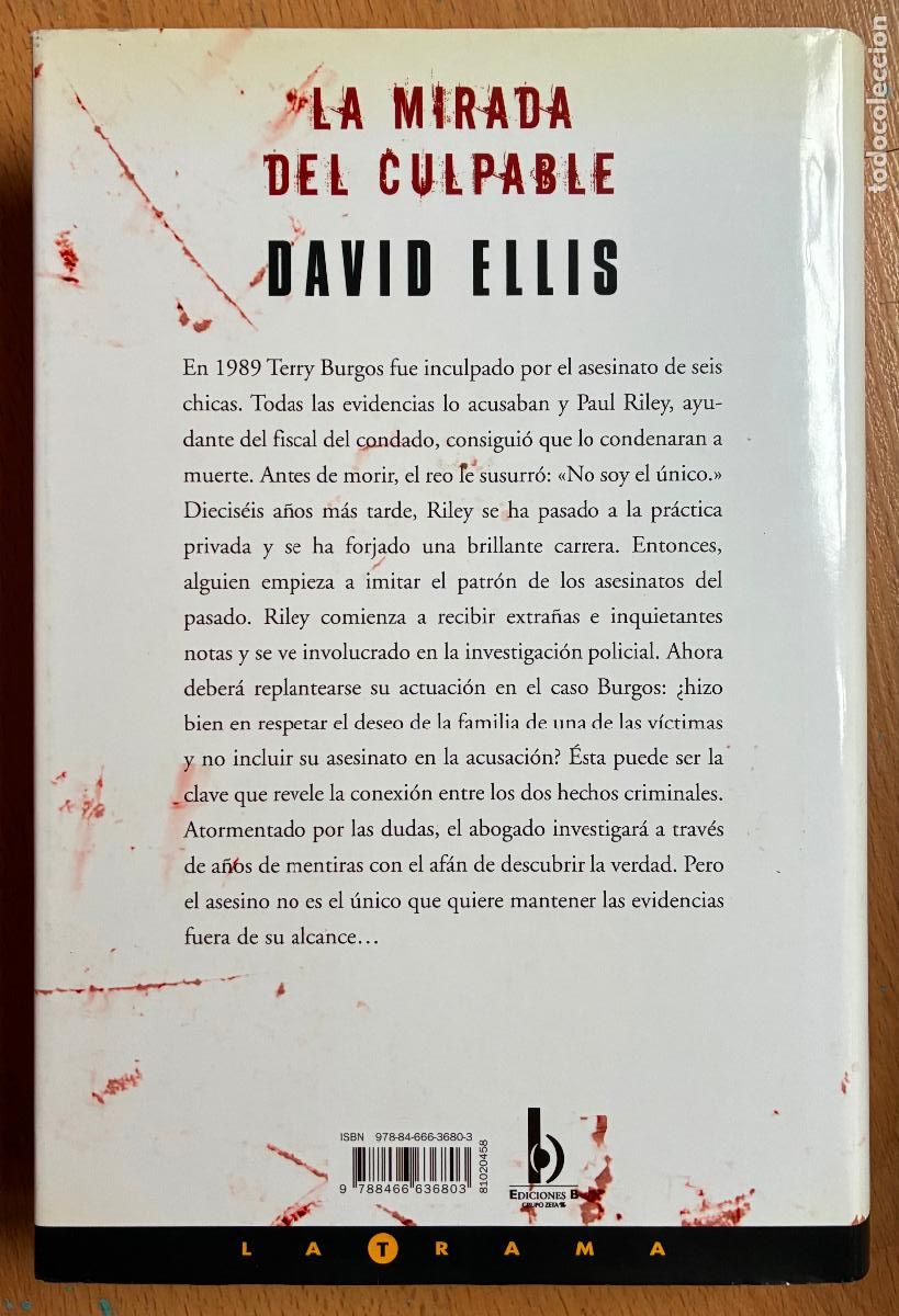 Libros de segunda mano: LA MIRAD DEL CULPABLE David Ellis, Ediciones B - Foto 2