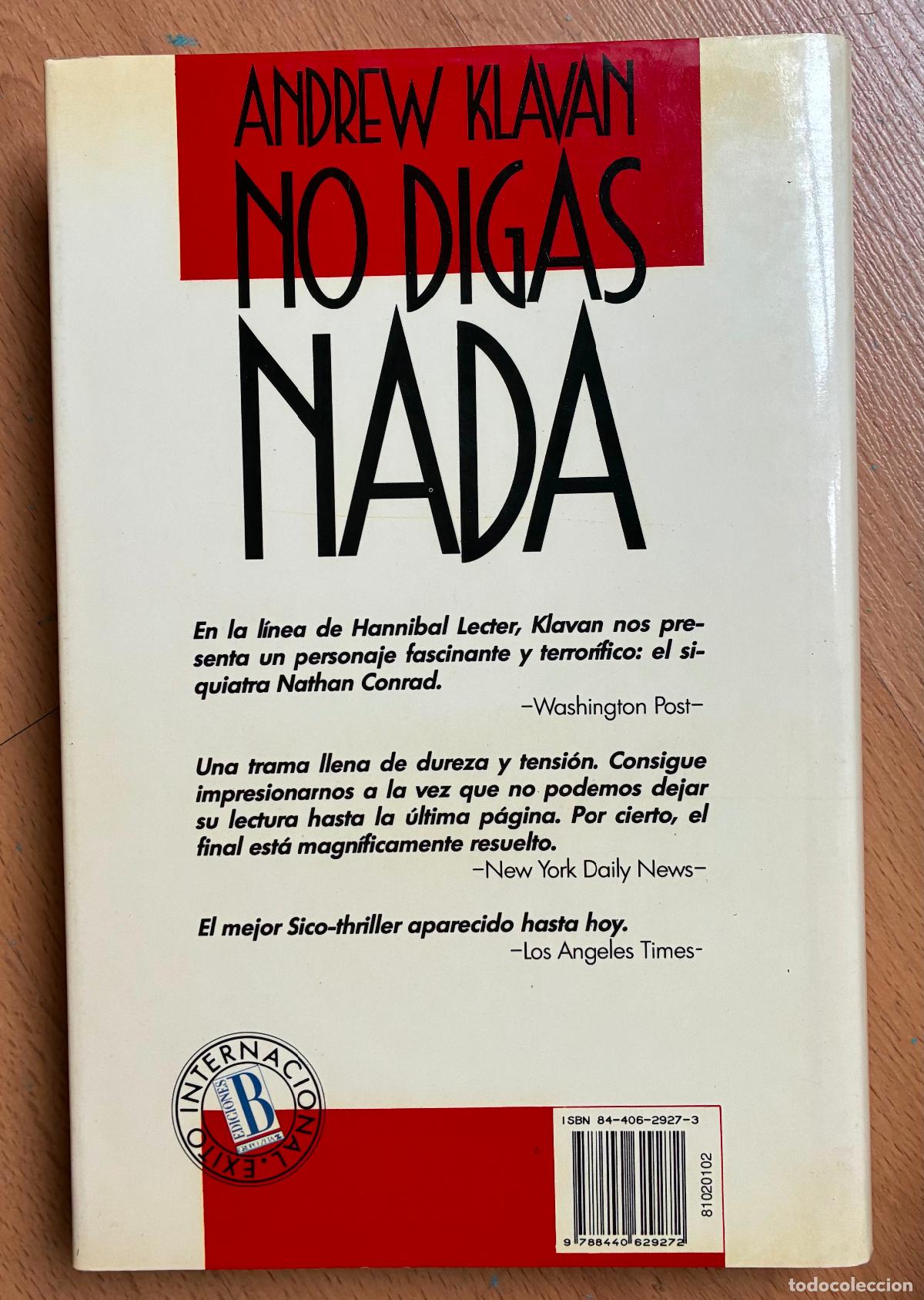 Libros de segunda mano: NO DIGAS NADA, Andrew Klavan - Foto 2