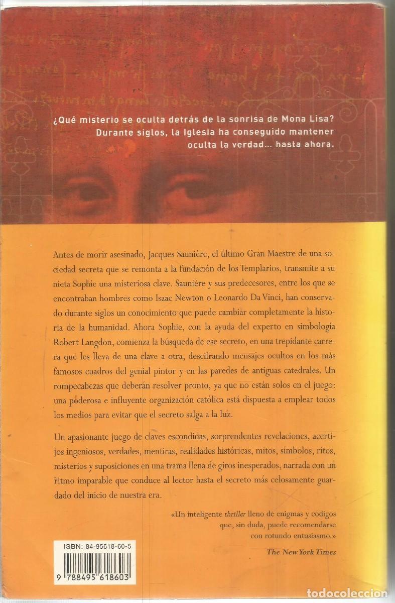 Libros de segunda mano: DAN BROWN. EL CODIGO DA VINCI. UMBRIEL - Foto 2