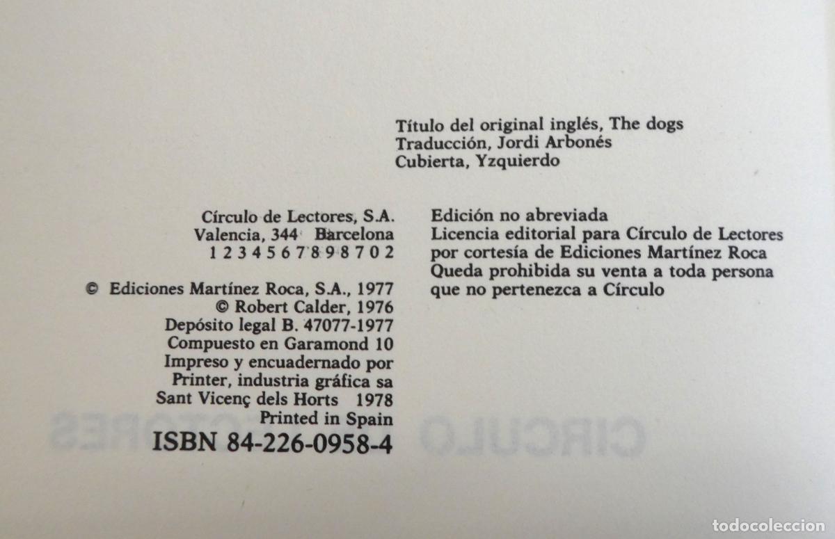Libros de segunda mano: LOS PERROS - ROBERT CALDER - Foto 2