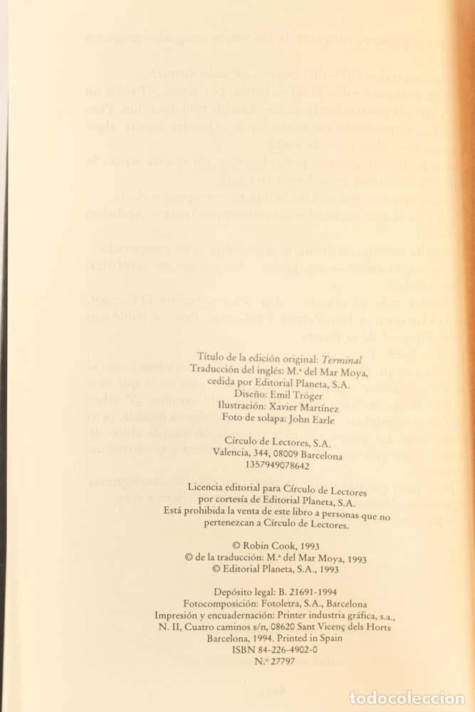 Libros de segunda mano: Terminal - Robin Cook - Foto 3