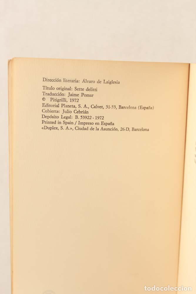 Libros de segunda mano: Siete delitos - Pitigrilli - Foto 3