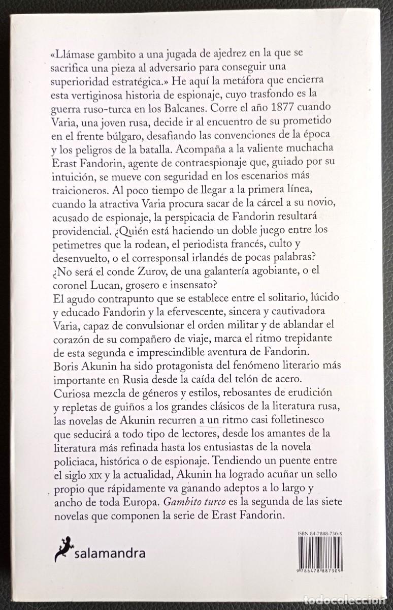 Libros de segunda mano: Boris Akunin . Gambito turco - Foto 2