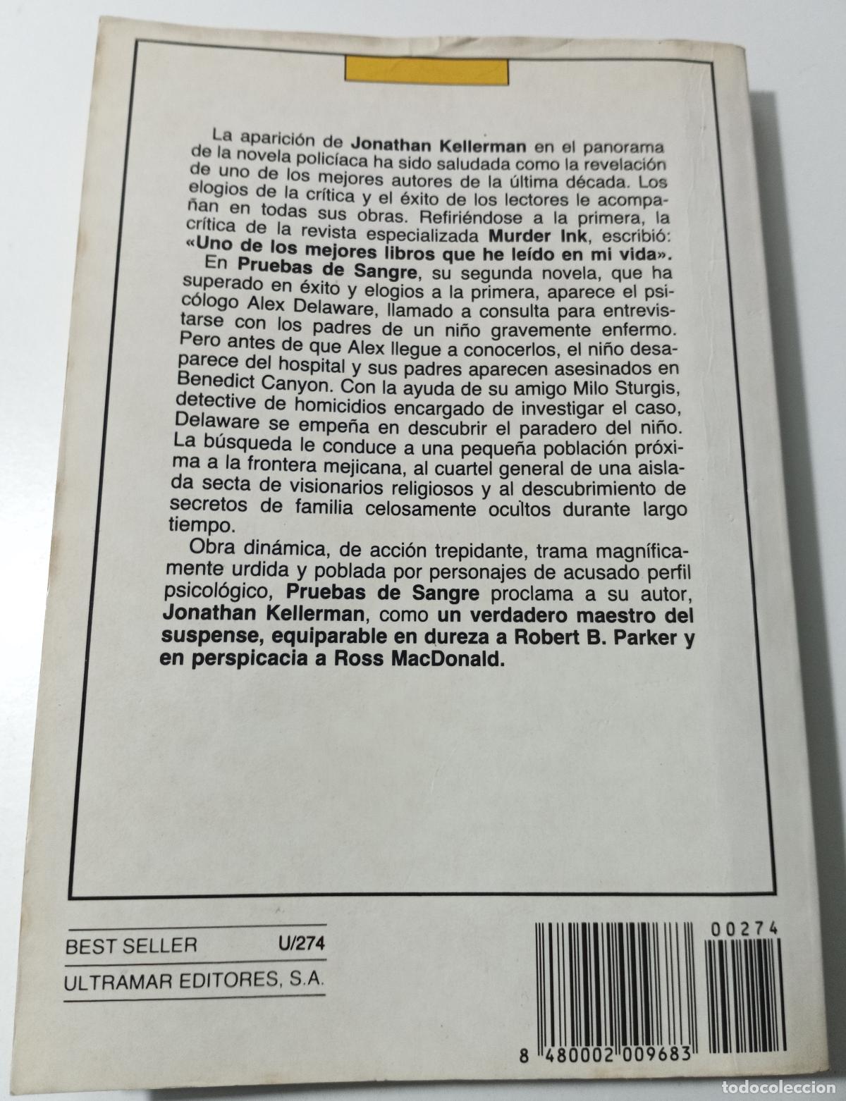 Libros de segunda mano: Pruebas de sangre - Kellerman, Jonathan - Foto 3