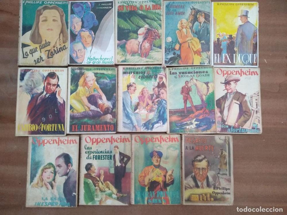 Libros de segunda mano: lote 14 novelas de OPPENHEIM ed. Cervantes, cubiertas ARTURO BALLESTER , la foto