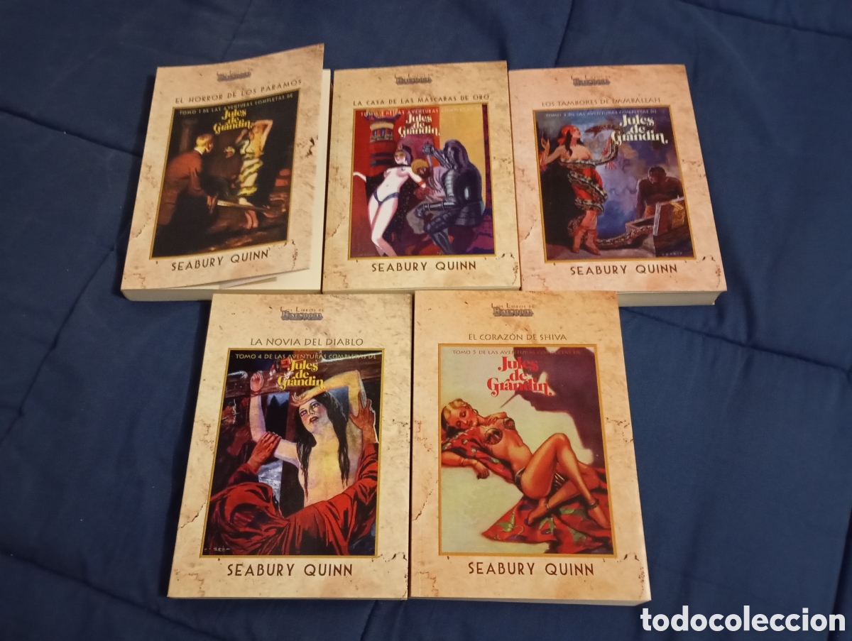 Libros de segunda mano: LAS AVENTURAS COMPLETAS DE JULES DE GRANDIN - TOMOS 1 AL 5 - LOS LIBROS DE BARSOOM