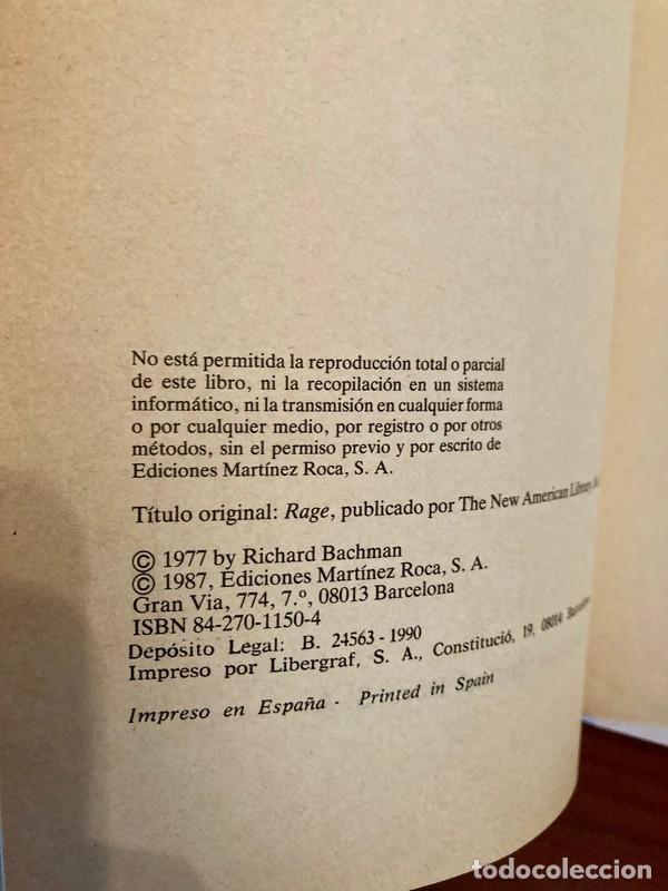 Libros de segunda mano: Rabia de Stephen King. - Foto 4