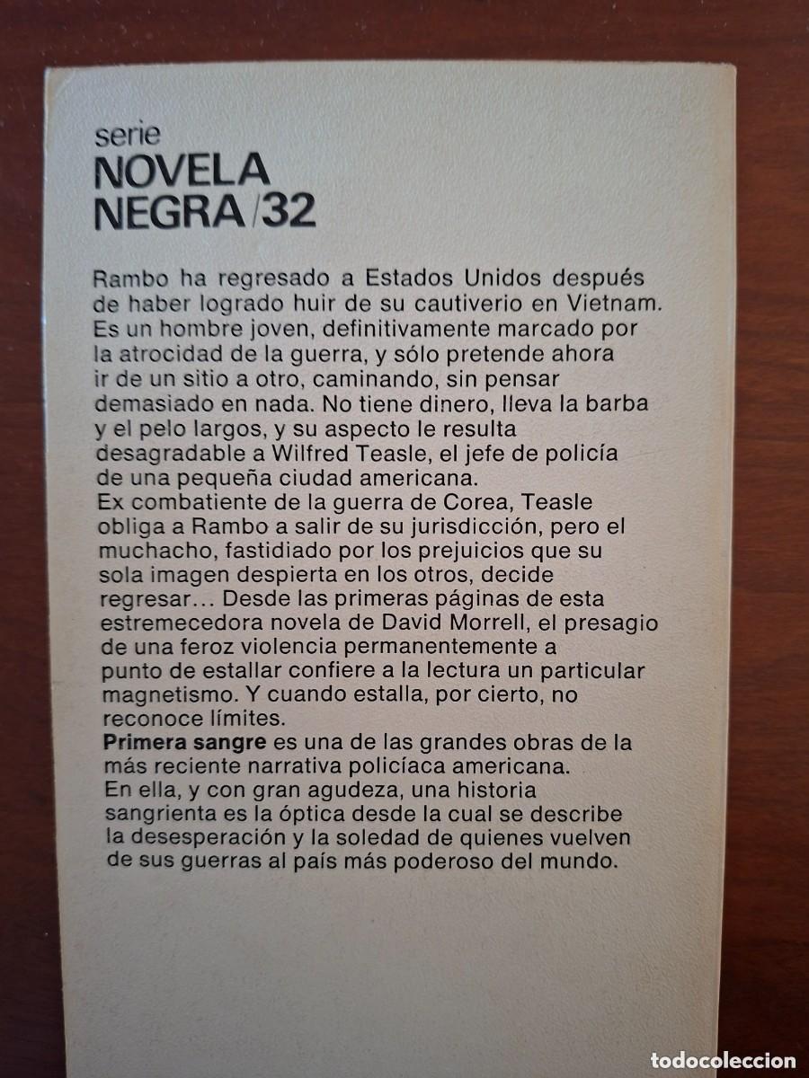 Libros de segunda mano: Primera sangre. David Morrell - Foto 2