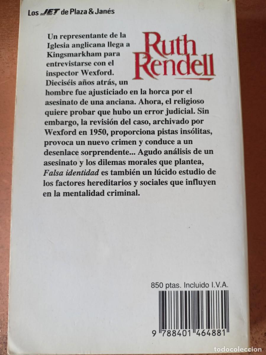 Libros de segunda mano: Falsa identidad - Ruth Rendell - Foto 2