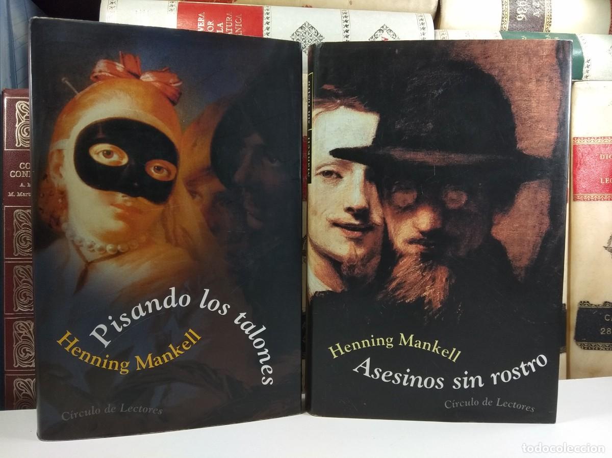 Gebrauchte B&uuml;cher: PISANDO LOS TALONES, por Henning Mankell, 2) ASESINOS SIN ROSTRO, por el mismo autor,