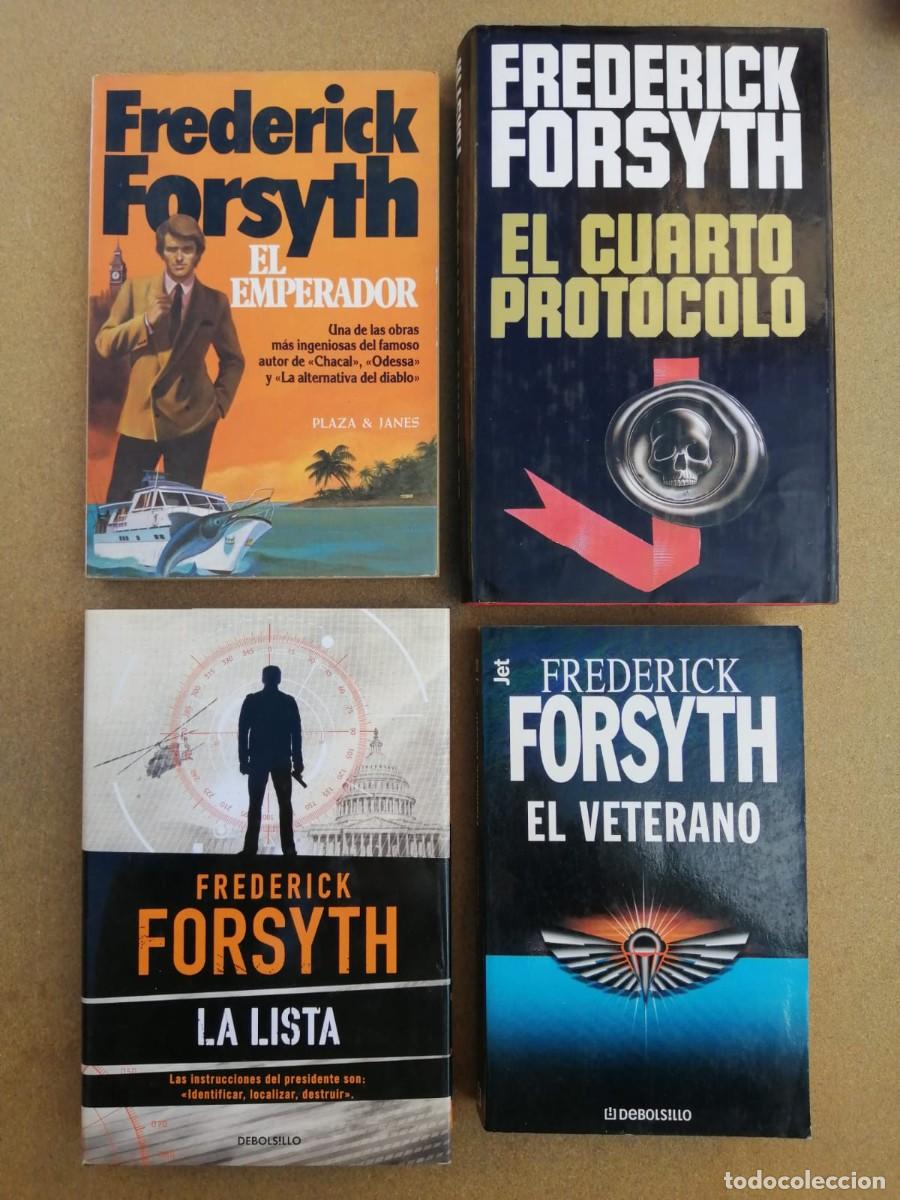 Second hand books: LOTE FREDERICK FORSYTH (EL EMPERADOR - EL VETERANO - EL CUARTO PROTOCOLO - LA LISTA)