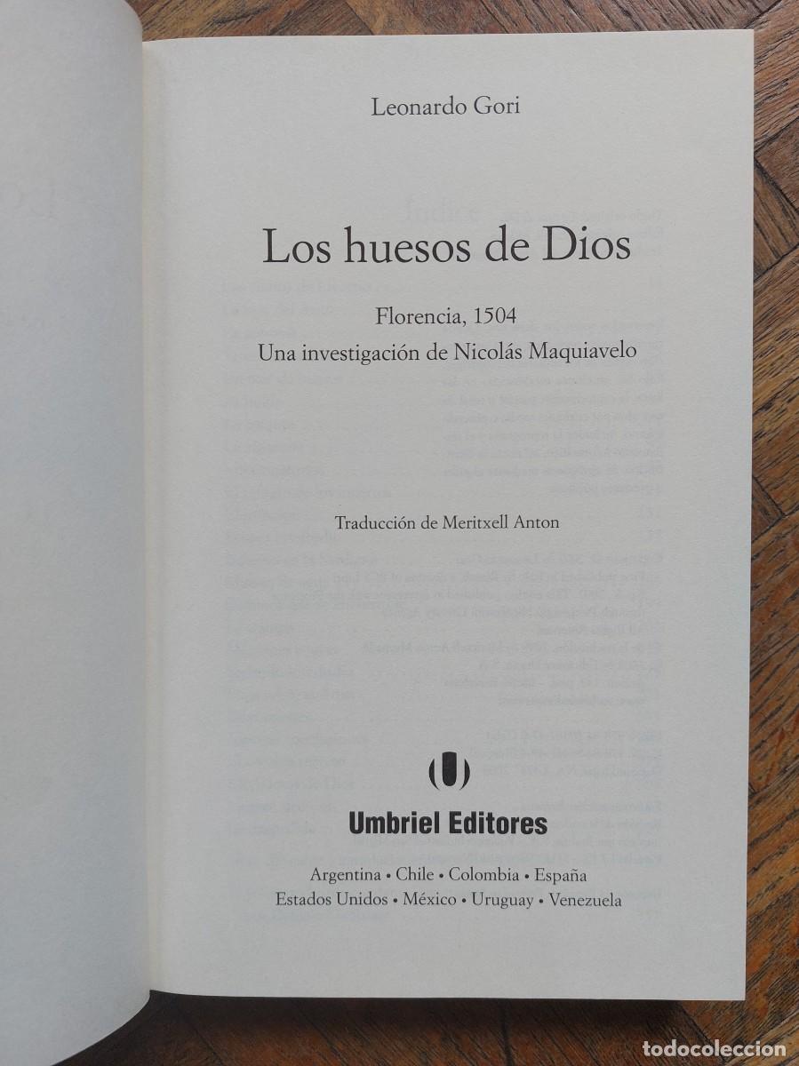 Libros de segunda mano: Leonardo Gori. Los huesos de Dios - Foto 2