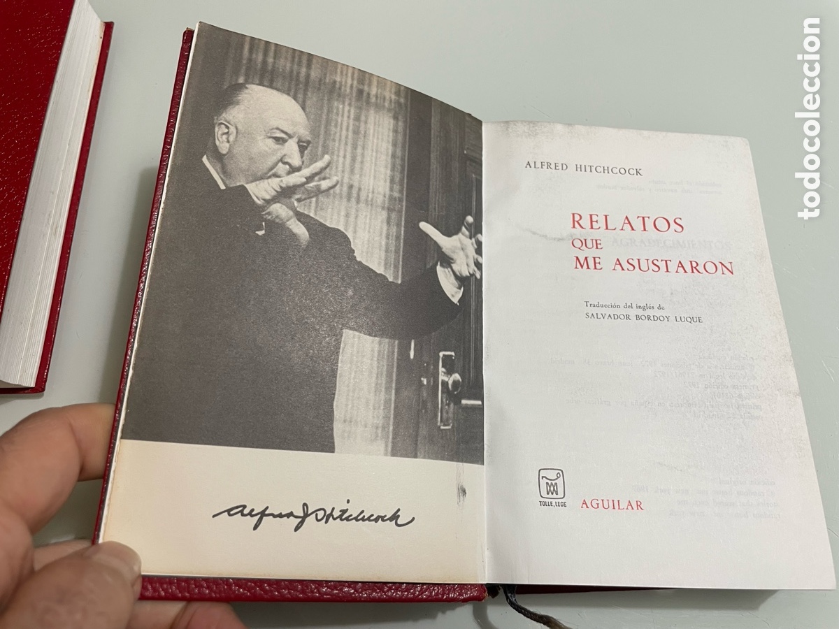 Libros de segunda mano: Alfred Hitchcock. Relatos que me asustaron. Aguilar Lince Astuto 1 ed. 1972. Encuad. En piel
