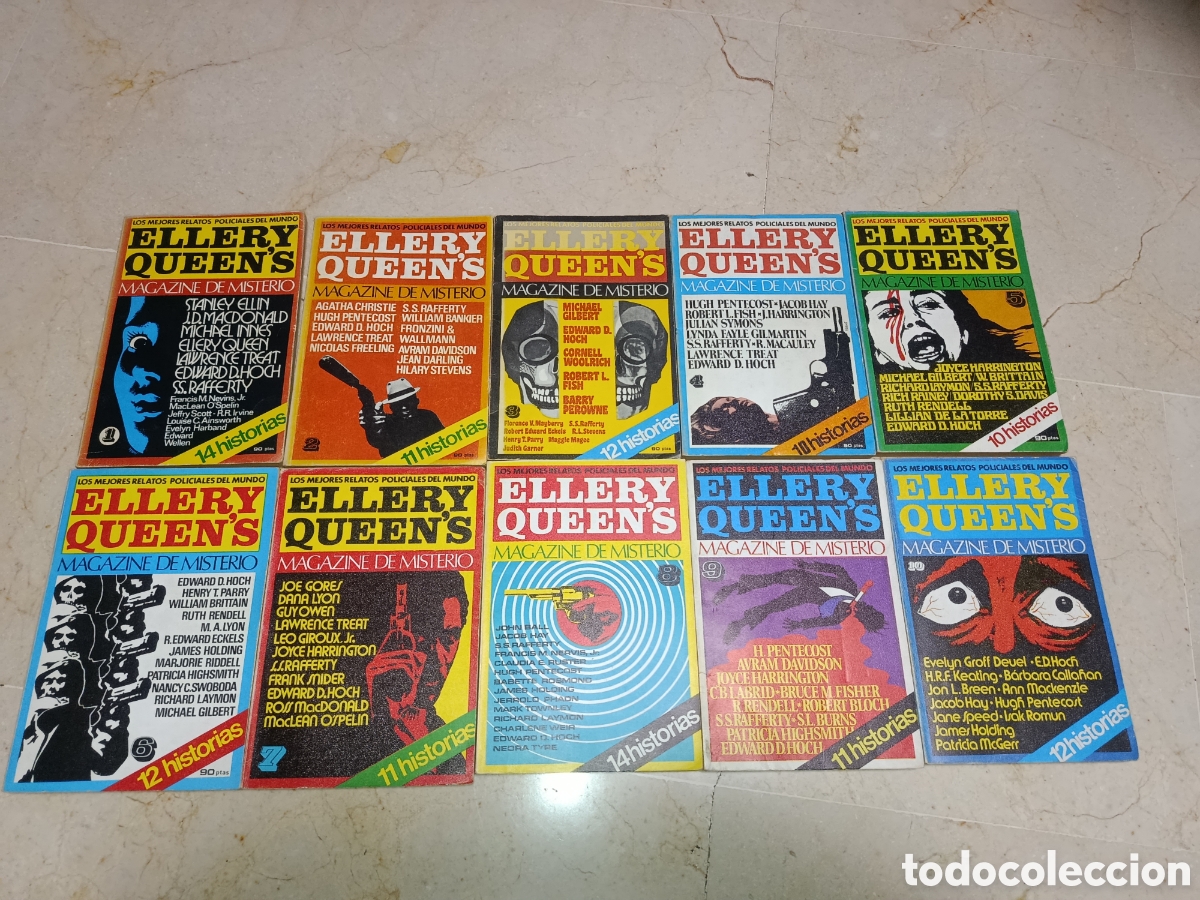 Libros de segunda mano: LOTE 10 PRIMEROS ELLERY QUEENS
