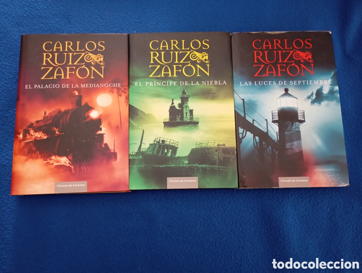 Libros de segunda mano: Carlos Ruiz Zafon: El palacio de la medianoche / Las luces de septiembre / El pr&iacute;ncipe de la niebla