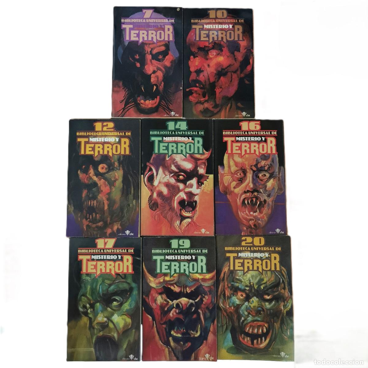 Libri di seconda mano: Lote 8 tomos Biblioteca Universal de Misterio y Terror Ediciones UVE a&ntilde;os 80