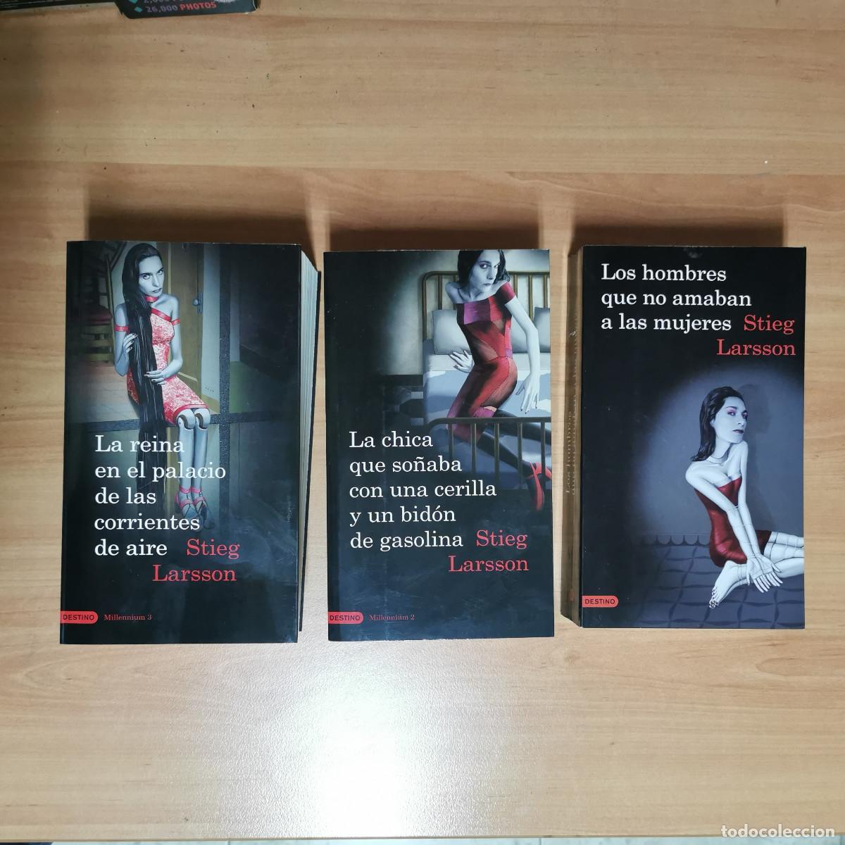 Libros de segunda mano: Trilog&iacute;a Millennium Stieg Larsson Destino completa 3 libros