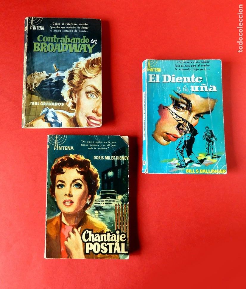 Libros de segunda mano: COLECCI&Oacute;N ANTENA - LOTE TRES (3) NOVELAS - N&ordm; 3-40-51-- POLIC&Iacute;ACAS- A&Ntilde;OS 1956-59 - EDIC. CID