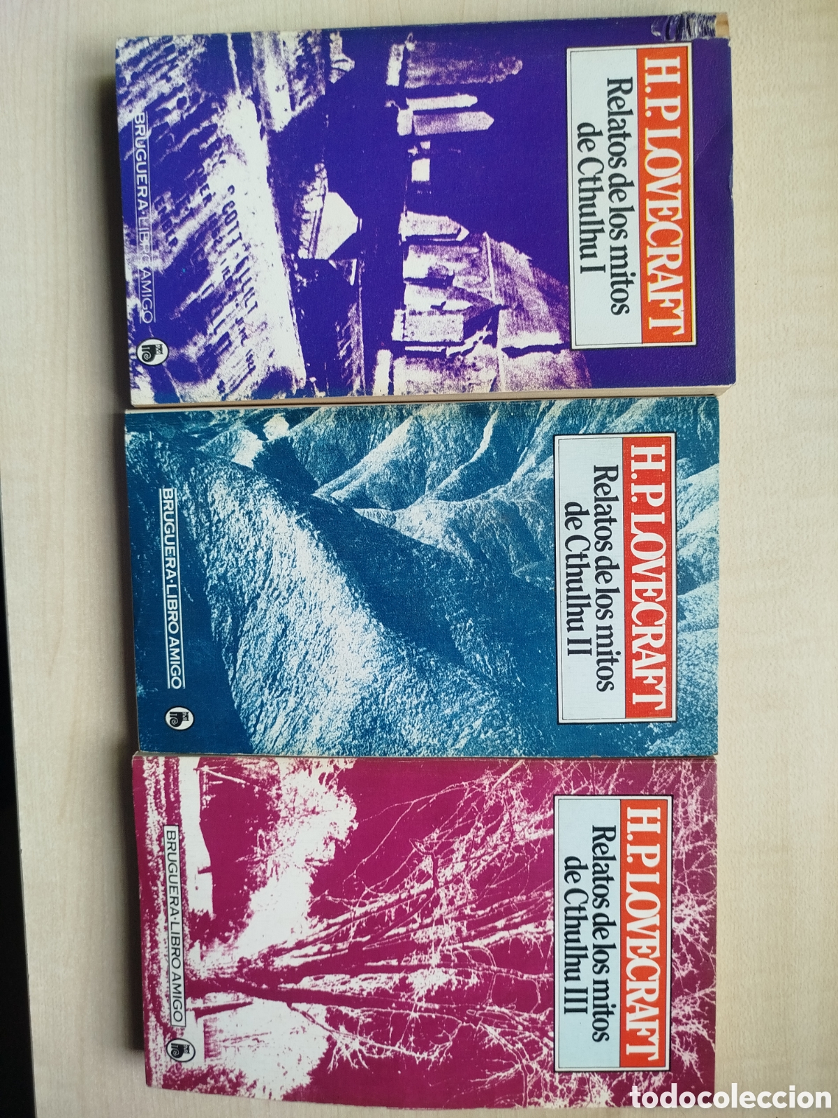 Libros de segunda mano: H. P. Lovecraft, Relatos de los mitos de Cthulhu, 3 vol.