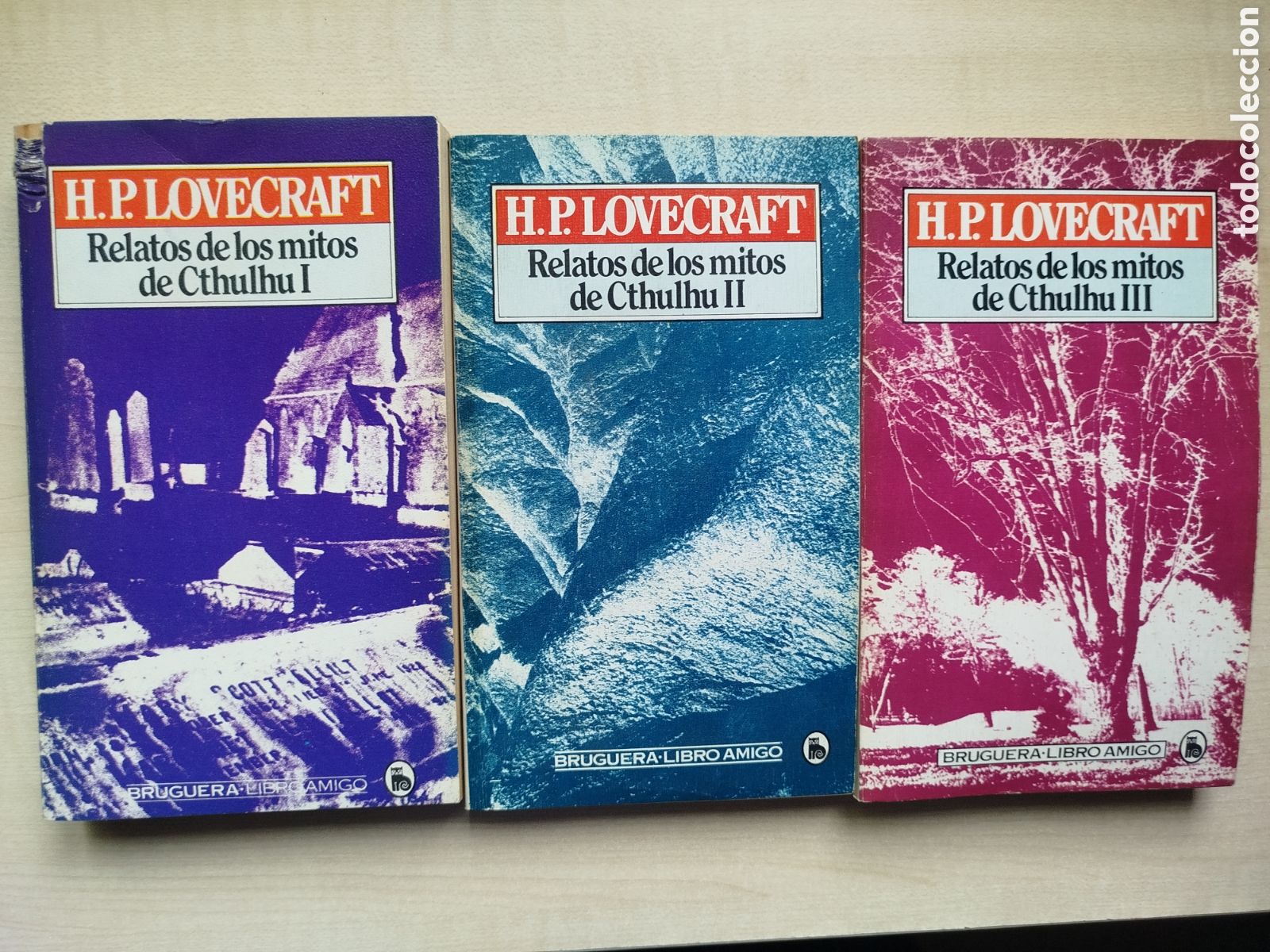 Libros de segunda mano: H. P. Lovecraft, Relatos de los mitos de Cthulhu, 3 vol.