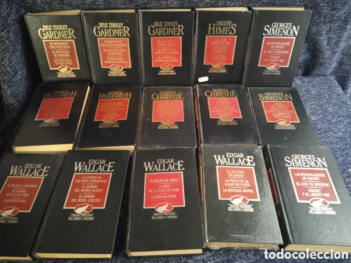 Libros de segunda mano: GRANDES MAESTROS DEL CRIMEN Y MISTERIO.-LOTE DE 15 LIBROS -TRES TITULOS POR LIBRO --ED. ORBIS