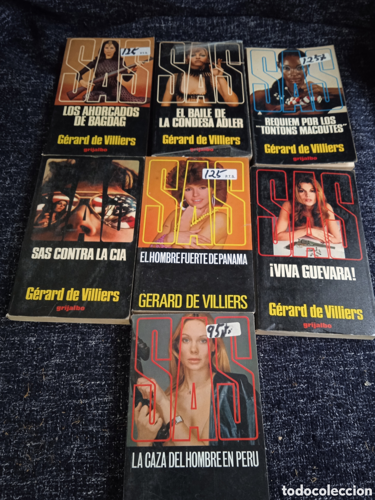 Libros de segunda mano: SAS - LOTE DE 7 NOVELAS / G&eacute;rard DE Villiers - NOVELAS POLICIACAS