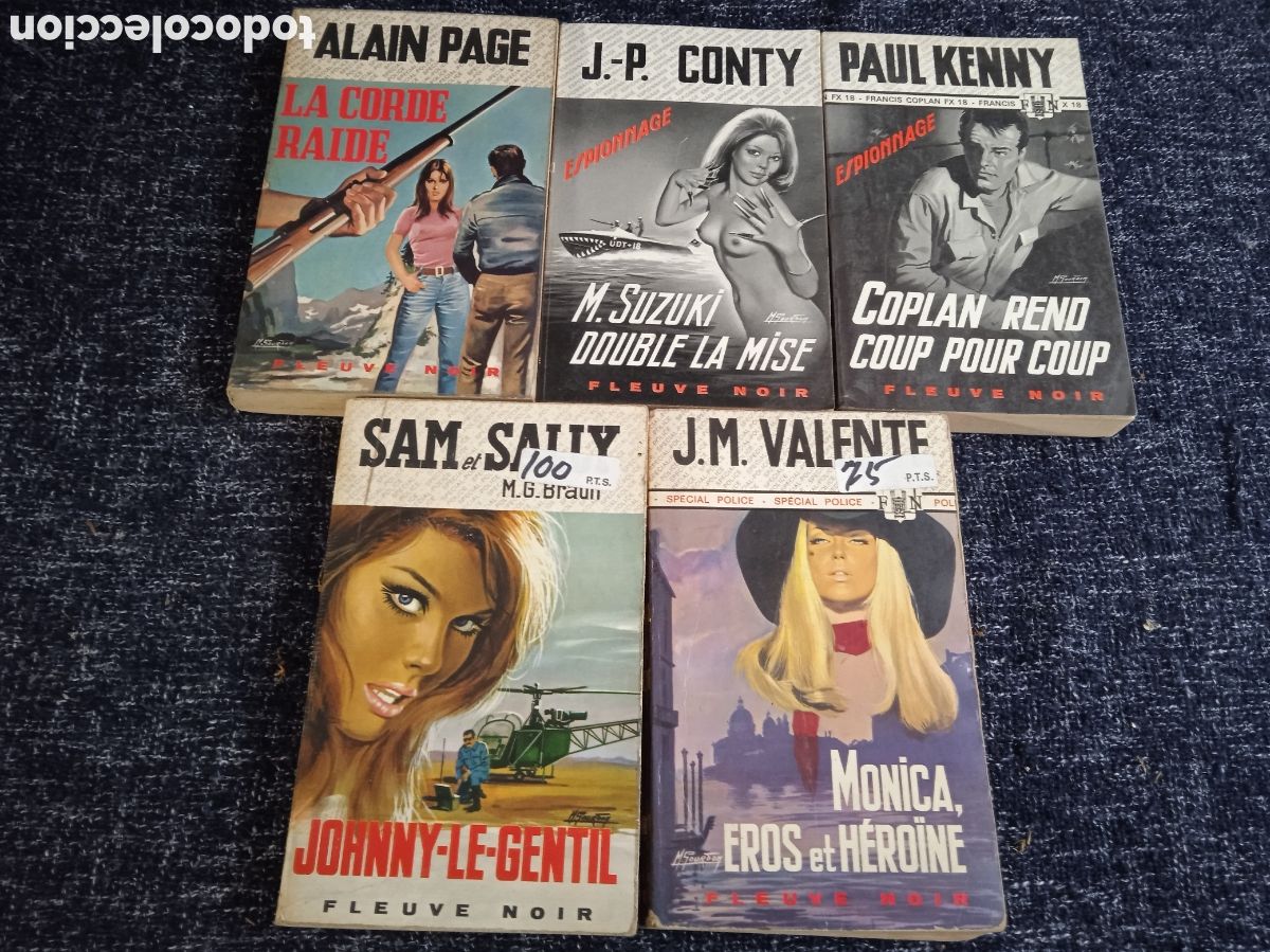 Libros de segunda mano: FLEUVE NOIR - NOVELA POLICIACA EN FRANCES -LOTE DE 5 LIBROS