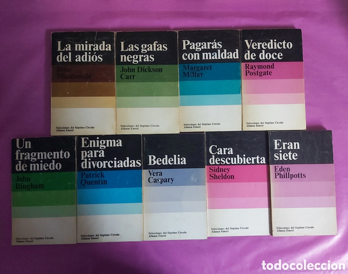 Libros de segunda mano: SELECCIONES DEL S&Eacute;PTIMO C&Iacute;RCULO 9 NOVELAS POLIC&Iacute;ACAS ALIANZA EMEC&Eacute; 1973
