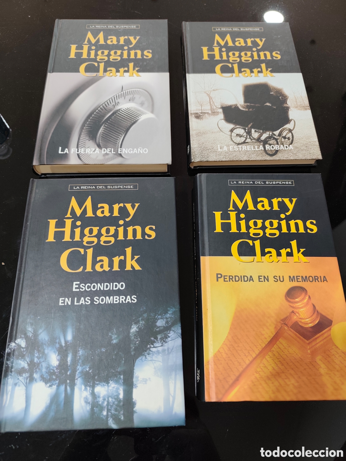 Libros de segunda mano: Lote 4 libros Mary Higgins Clarke: La fuerza del enga&ntilde;o, La estrella robada, Escondido en las sombra