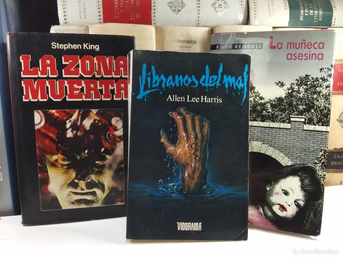 Libros de segunda mano: LA ZONA MUERTA, Stephen King. LA MU&Ntilde;ECA ASESINA. Ruth Rendell. L&Iacute;BRANOS DEL MAL, Allen Lee Harris
