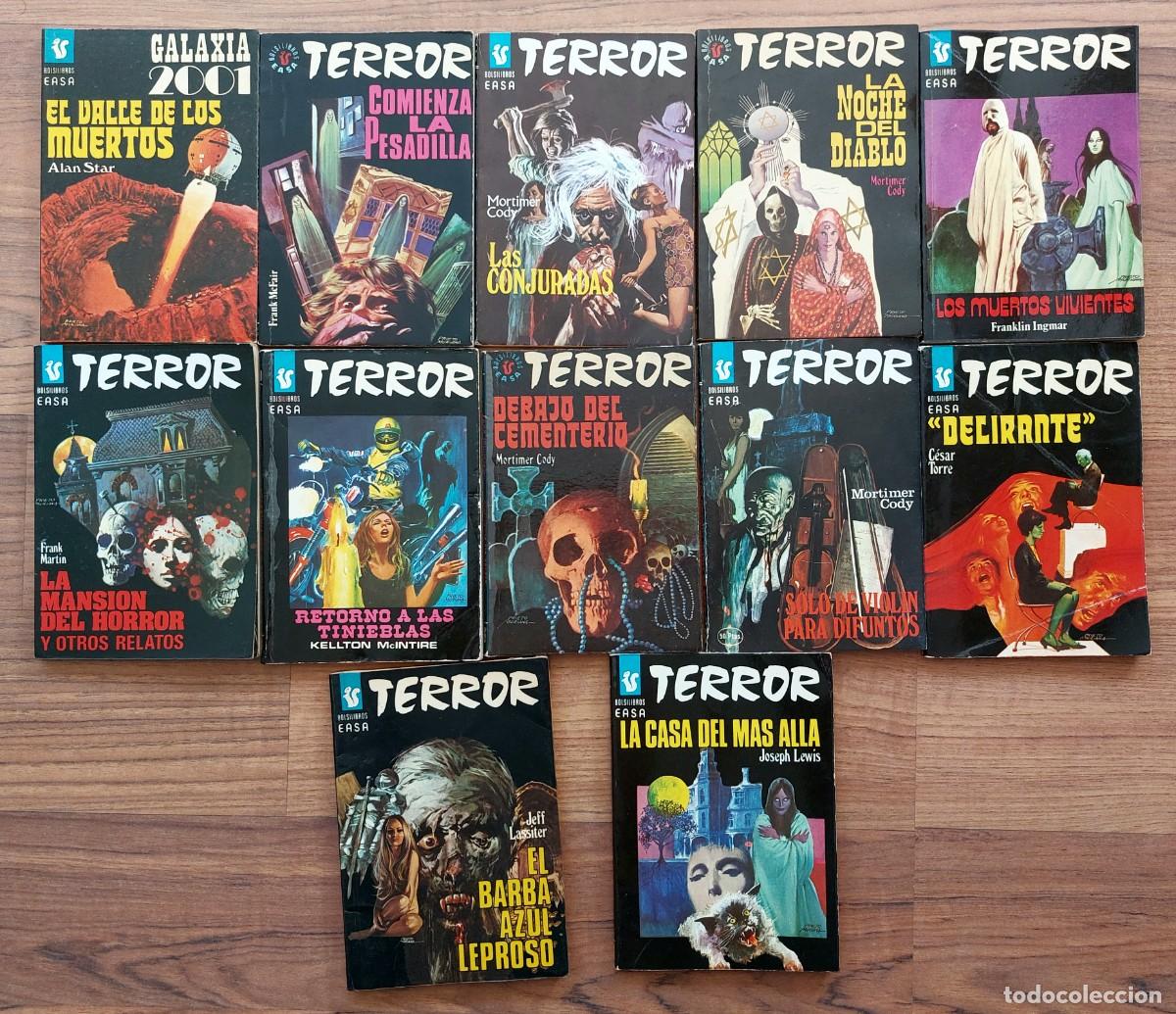 Libros de segunda mano: EASA TERROR - LOTE 12 NOVELAS ANTIGUAS-BOLSILIBROS-PULP (BUEN ESTADO)