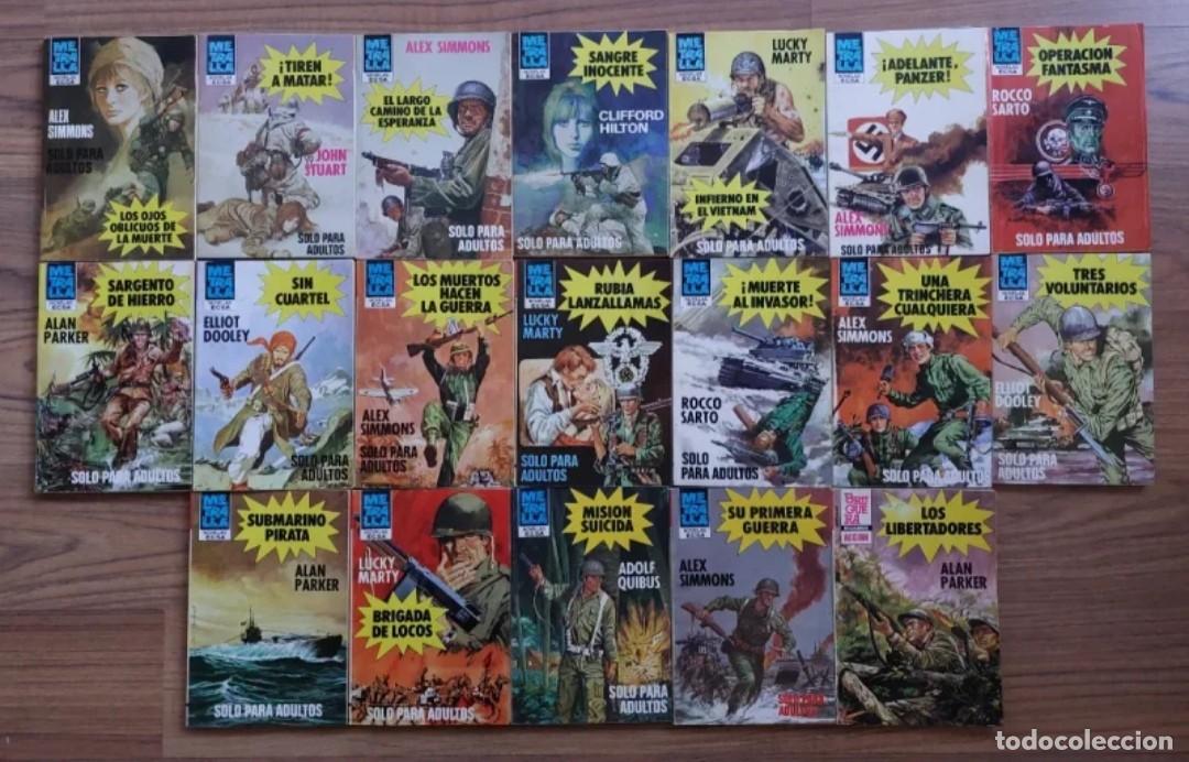 Libros de segunda mano: METRALLA ACCION CERES/BRUGUERA - LOTE 19 NOVELAS ANTIGUAS-BOLSILIBROS-PULP (BUEN ESTADO)