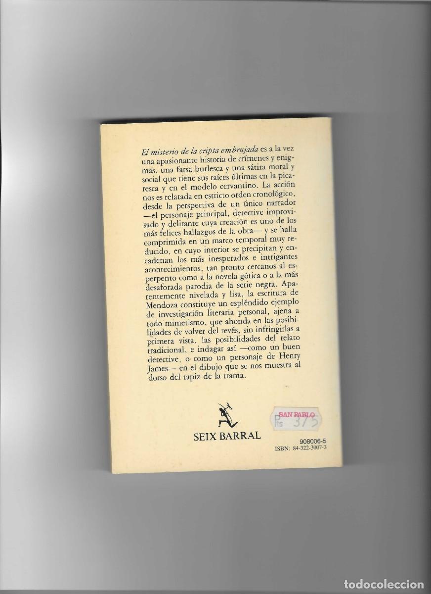 Libros de segunda mano: eduardo mendoza: el misterio de la cripta embrujada - Foto 2