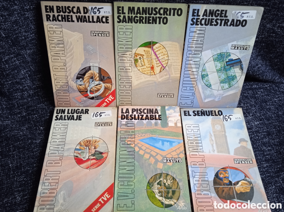 Libros de segunda mano: Biblioteca Negra -LOTE 6 NOVELAS / ROBERT PARKER - E.V. Cunningham. -POLICIACA
