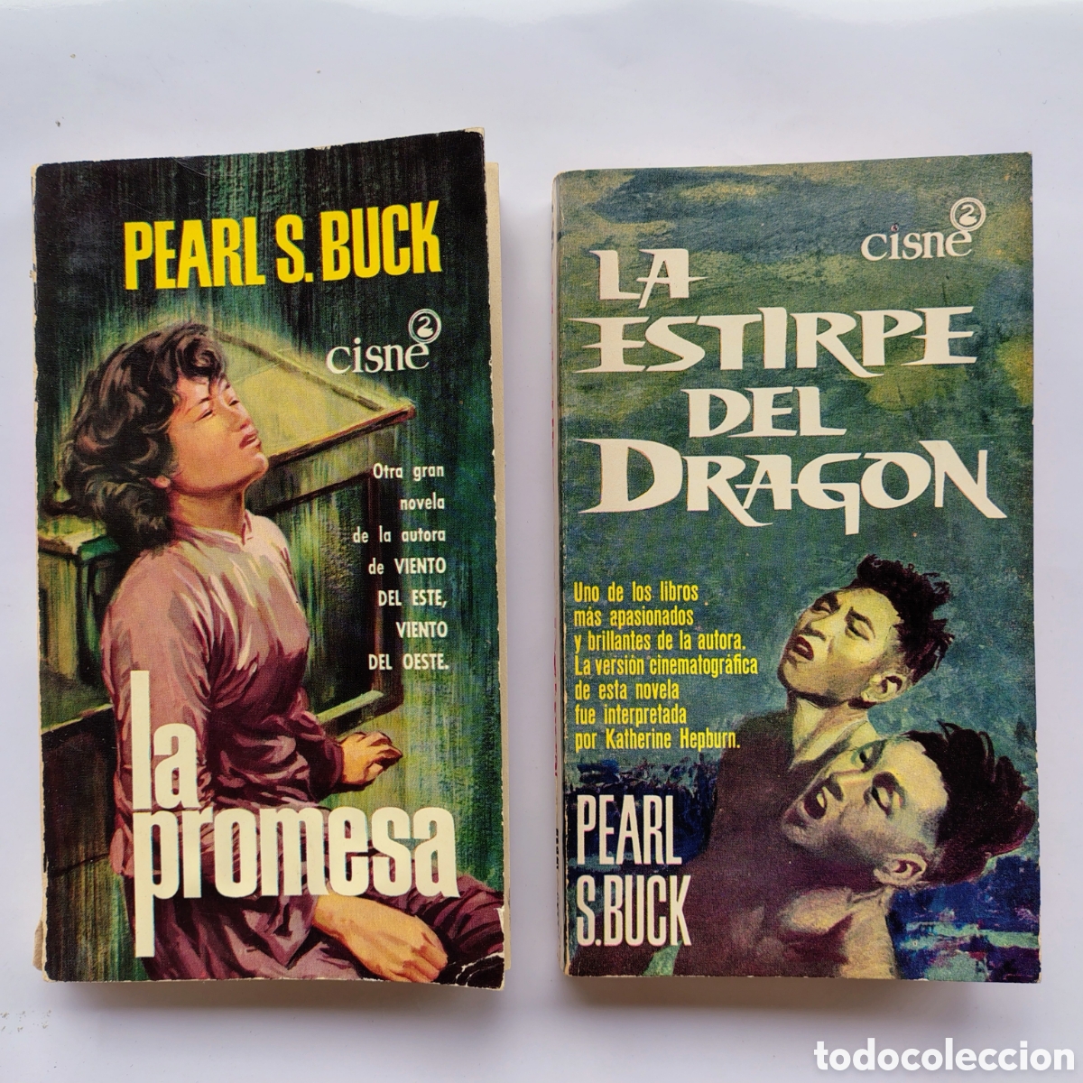 Libros de segunda mano: Lote 2 libros Pearl S. Buck vintage | La promesa + La estirpe del drag&oacute;n | Ed. Cisne 1962