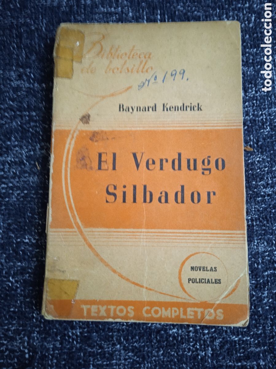 Libri di seconda mano: EL VERDUGO SILVADOR / BAYNARD KENDRICK -ED. Hachette, Argentina