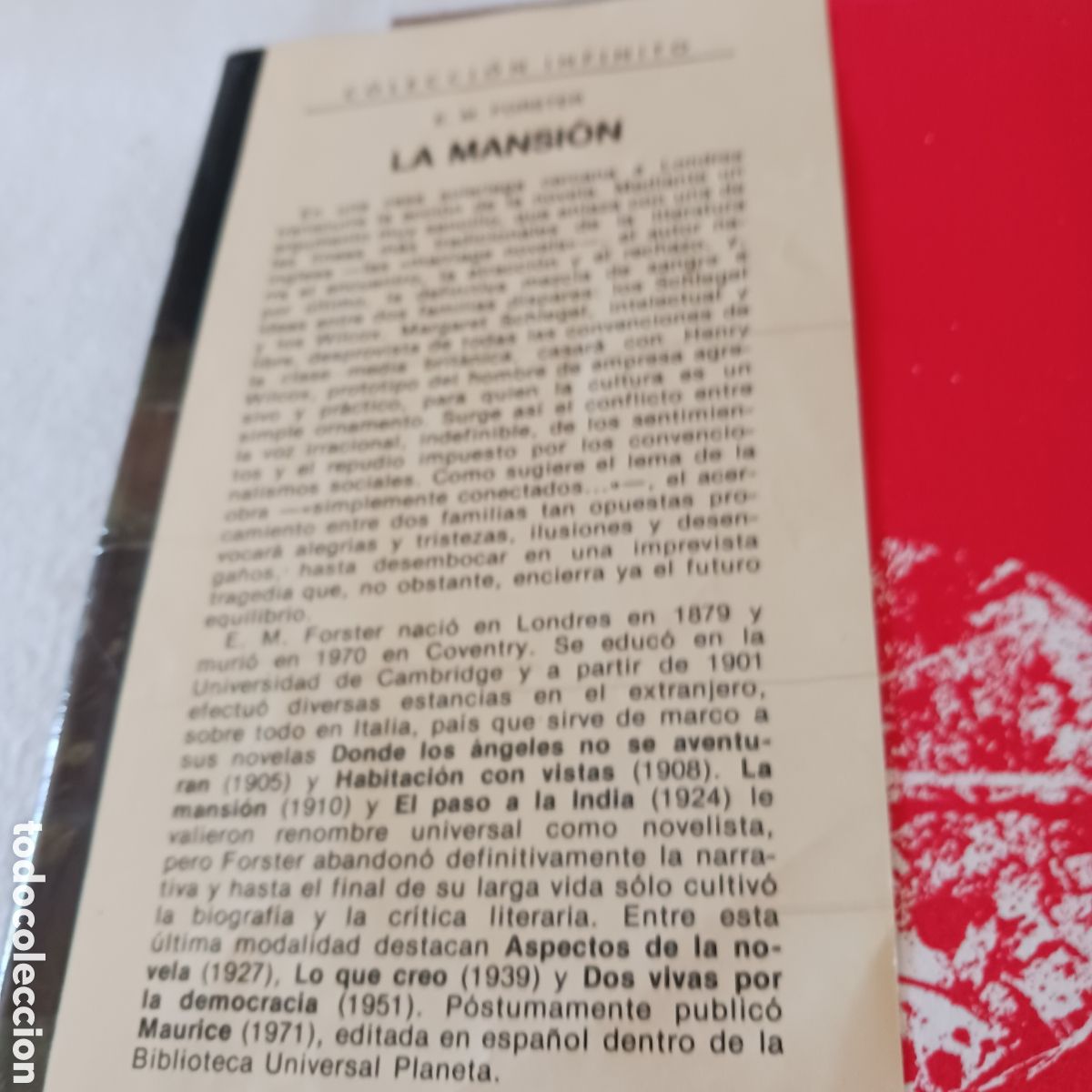 Libros de segunda mano: La Mansi&oacute;n de E.M Forster - Foto 3