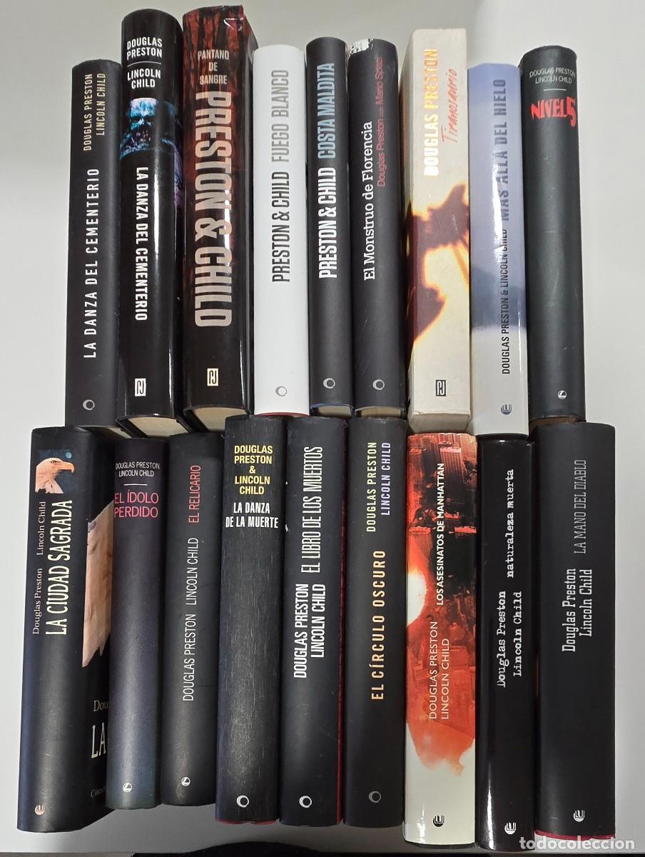 Libros de segunda mano: Saga Pendergast y m&aacute;s: lote 18 libros Preston & Child tapa dura + GU&Iacute;A OFICIAL de la serie