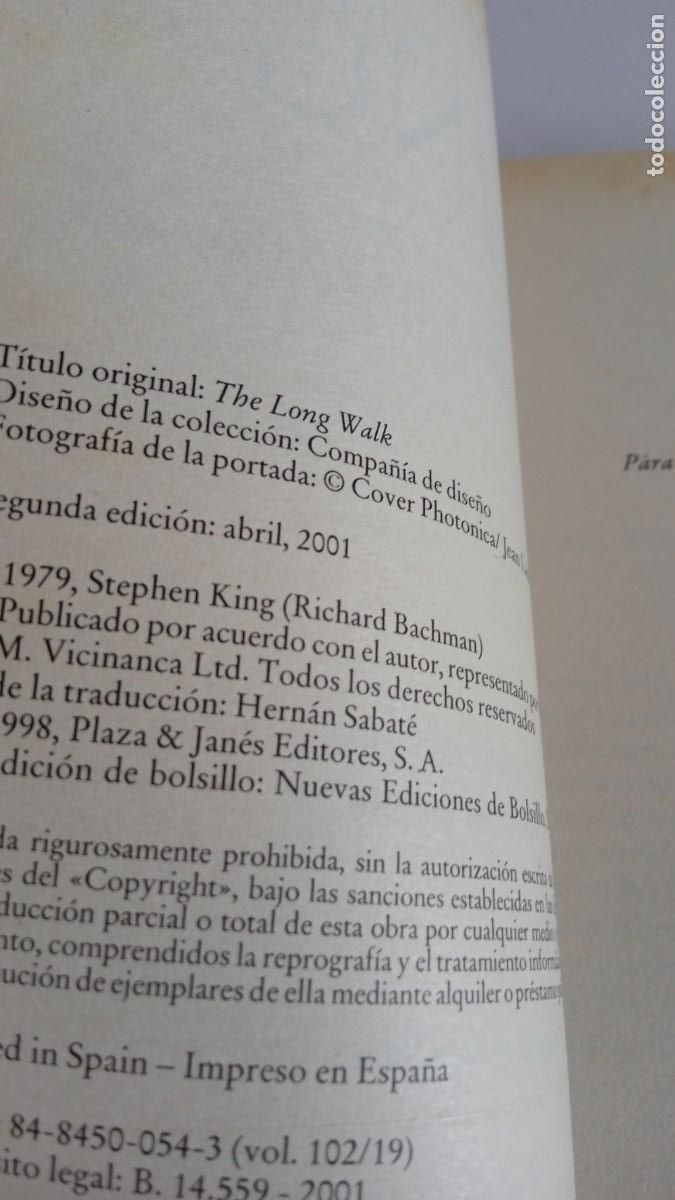 Libros de segunda mano: STEPHEN KING La larga marcha - Foto 5