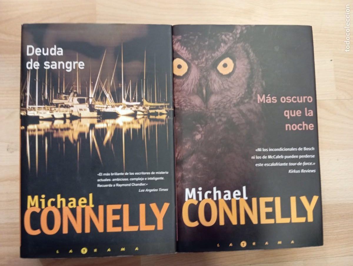 Libros de segunda mano: 'Serie Terry McCaleb: Deuda de sangre y M&aacute;s oscuro que la noche'. Michael Connelly.