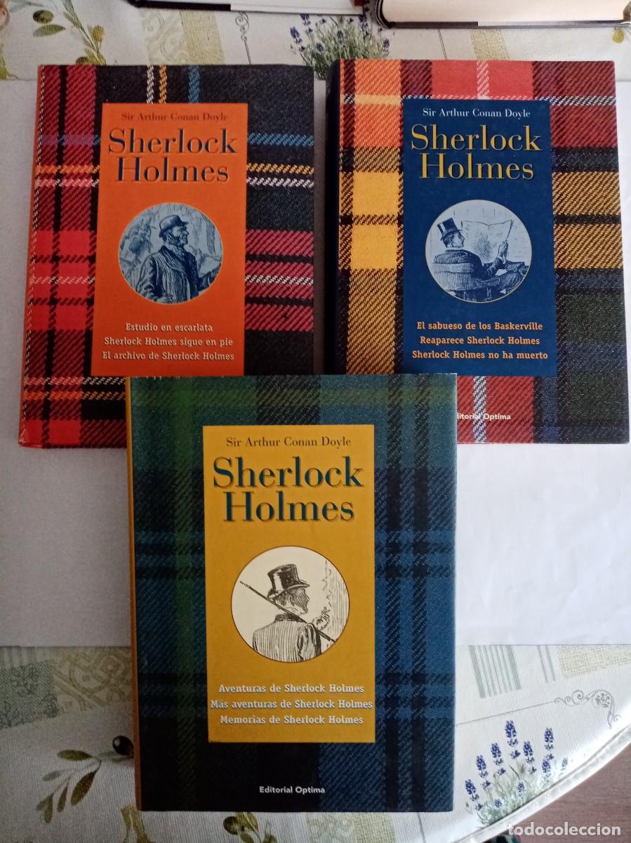 Libros de segunda mano: SHERLOCK HOLMES ( 3 VOL.) . Arthur Conan Doyle ( OPTIMA )